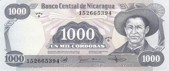 1000 Cordobas 1985 p.145b